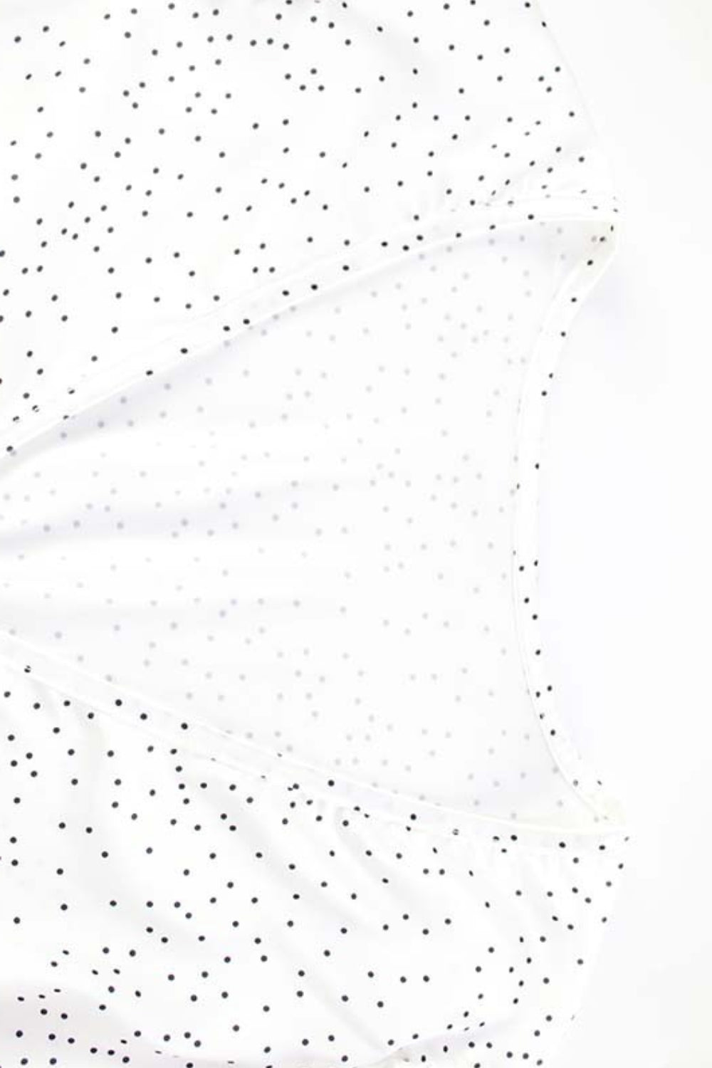 Polka Dot Satin V Neck Crop Top Mermaid Skirt Set