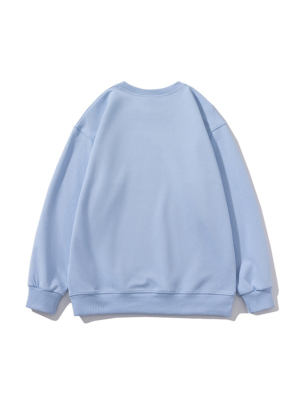 Men’s Solid Color Comfort Cotton Crew Neck Sweatshirt