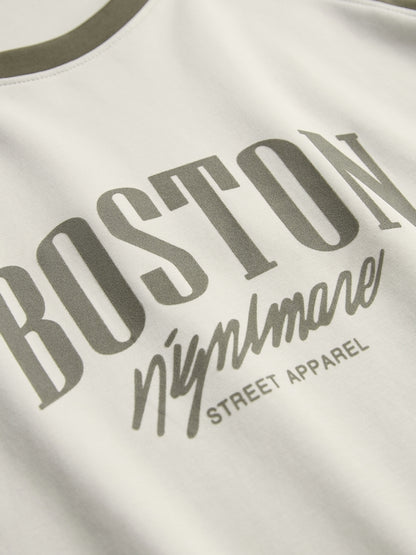 Letter Print Color Block Splice Raglan Oversized Hoodie