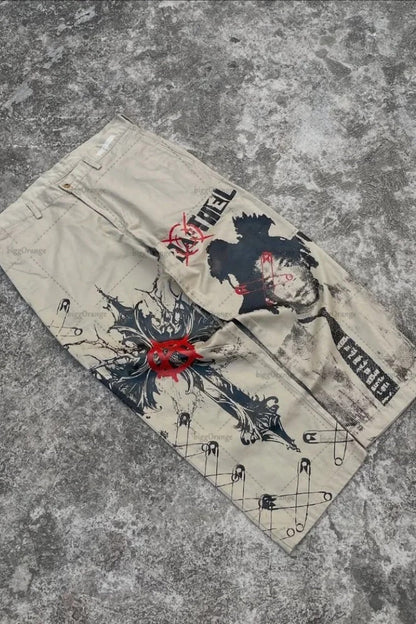 Hip Hop Vintage Streetwear Wide Leg Pants
