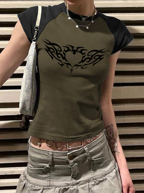 Wings Print Short Sleeve Tee