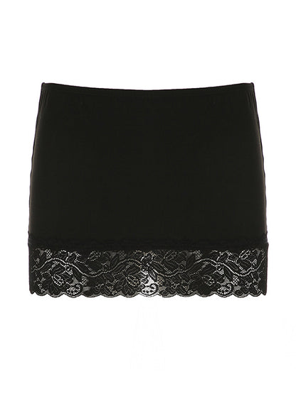 Lace Wrap Hip Slimming Mini Skirt