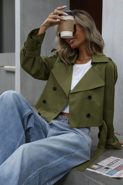 Chic Short Double-Breasted Casual Jacket