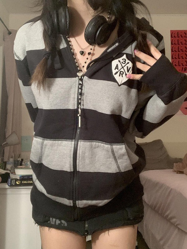 Striped Oversized Hoodie
