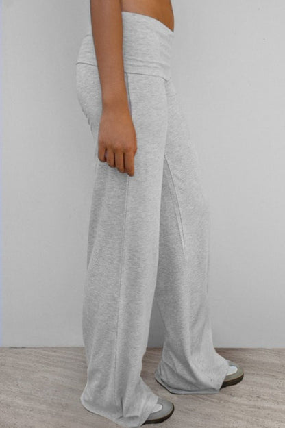 Solid Wing Sequin Embroidered Casual Pants