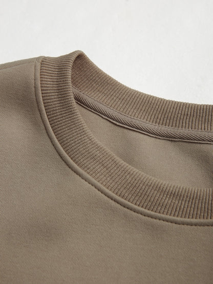 Solid Color Label Embellished Oversized Hoodie