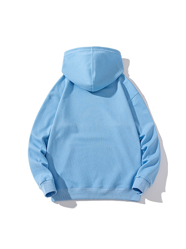 Men’s Solid Color Pure Cotton Drop Shoulder Oversized Hoodie