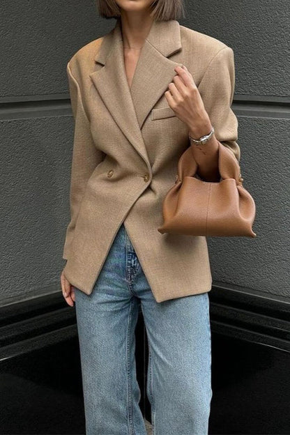 Solid Color Elevated Office Blazer