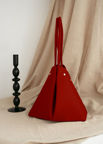 GeoCurve - Red Structured PU Shoulder Bag