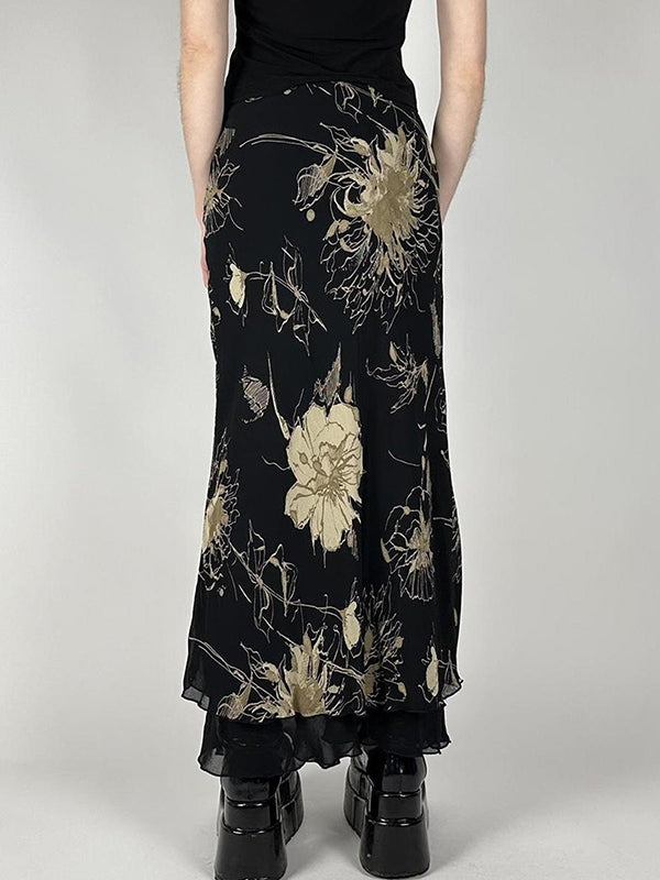 Floral Print Maxi Skirt