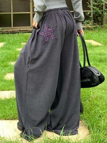 Stripe Star Print Sweatpants