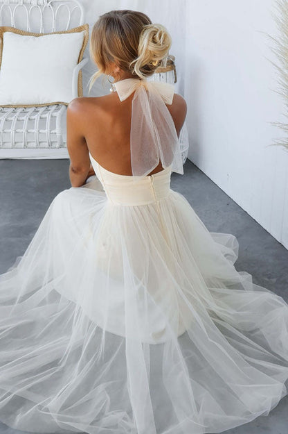 French fairy, ethereal chiffon patchwork detail suspender long dress