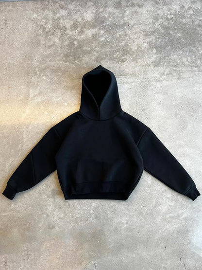 Solid Oversized Long Sleeve Hoodie