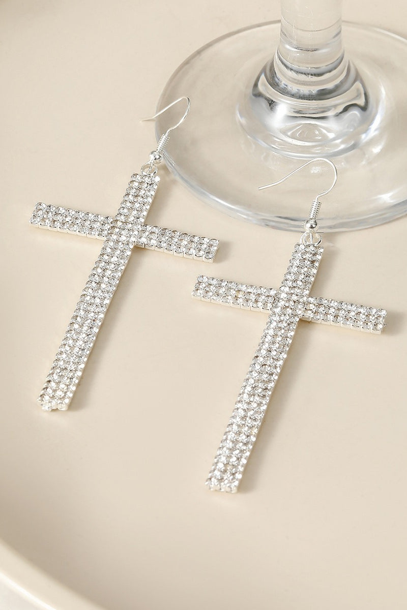 Gothic Exaggerated Full Diamond Earrings