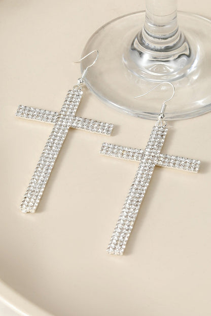 Gothic Exaggerated Full Diamond Earrings