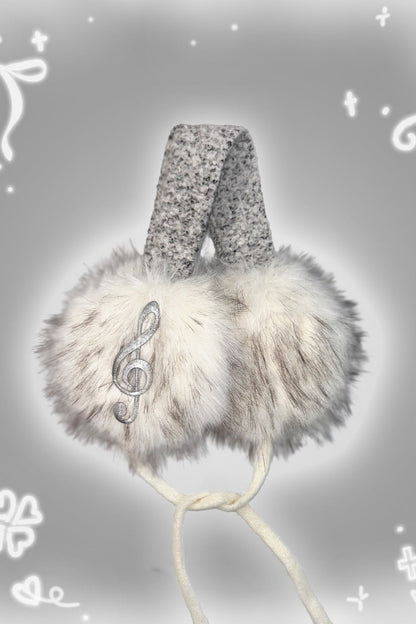 Y2K Musical Note Plush Cold-proof Earmuff