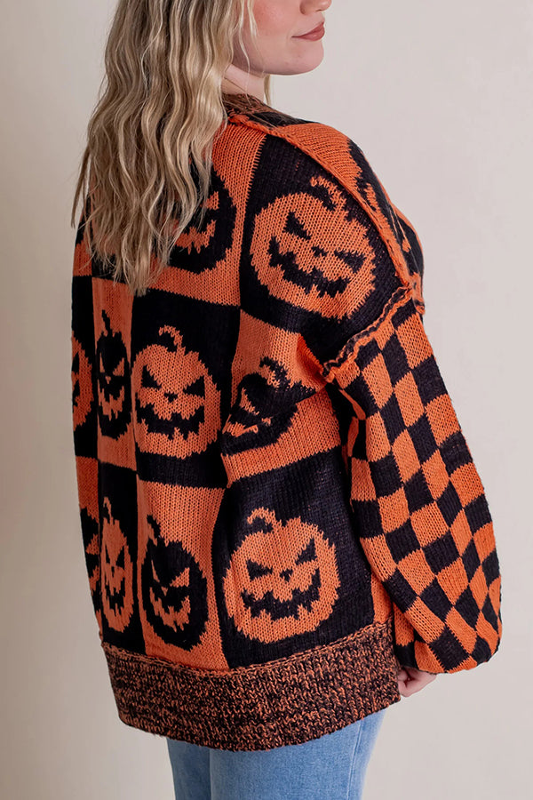 Halloween Casual Loose Crew Neck Sweater