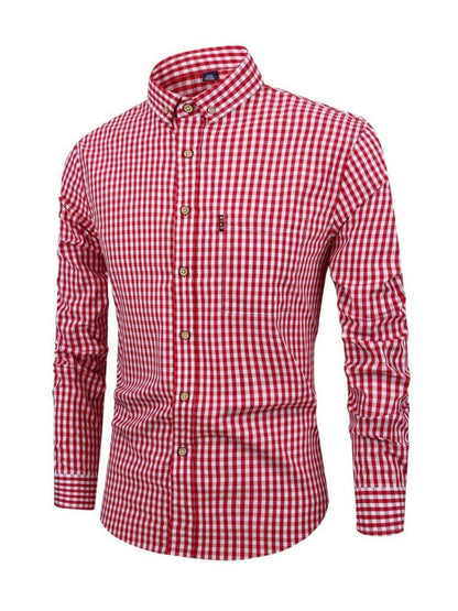 Walker - Camisa de cuadros de manga larga - Clásica - Tendencia - Ideal para otoño