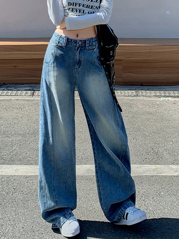 American Retro Street Design Boyfriend Jeans