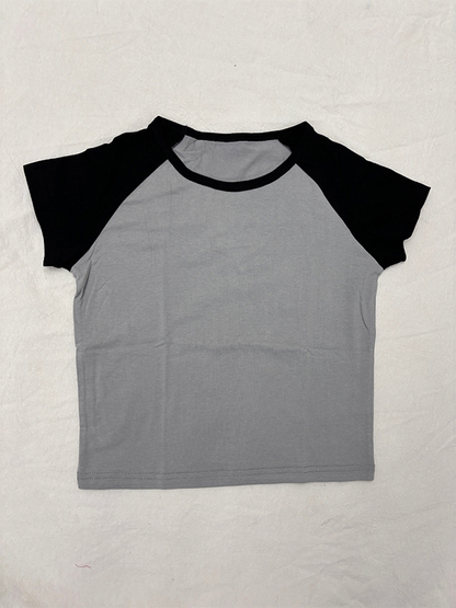 Contrast Raglan Slim Short Sleeve Tee