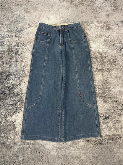 Streetwear Oversized Pockets Boyfriend Jeans