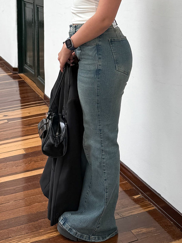 Slim Fit Blue Flare Jeans