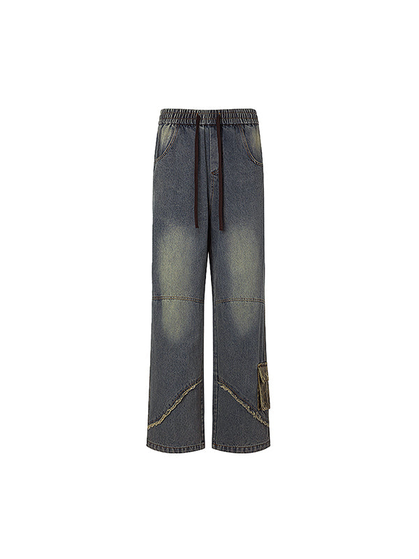 Wide leg loose straight leg Cargo Jeans