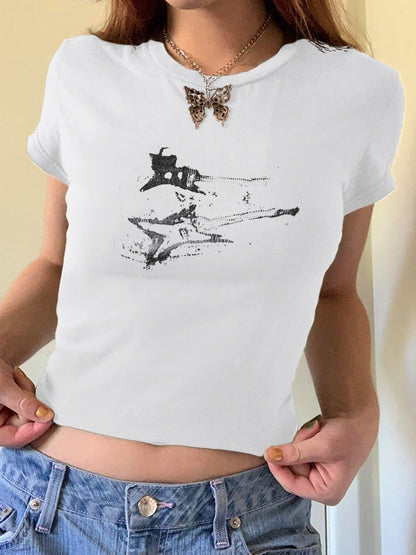 Vintage Guitar Hand Printed Tee