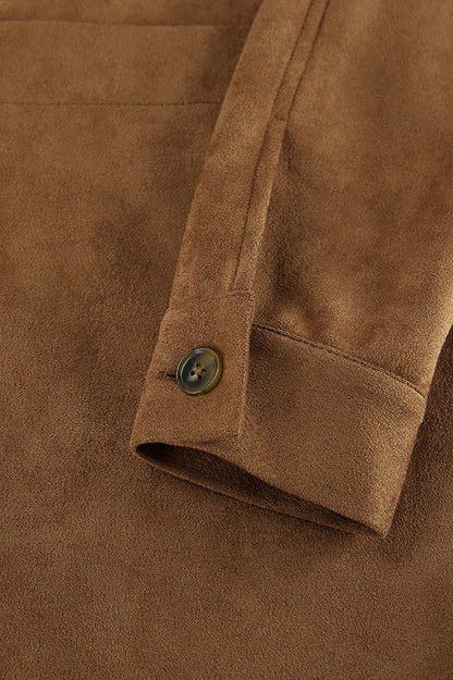 Fashionable Brown Suede Jacket