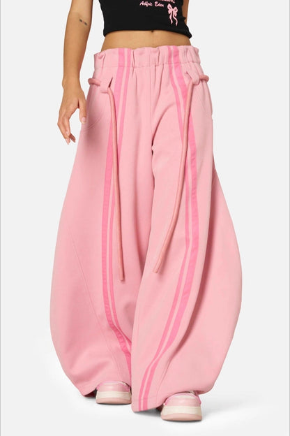 Tie Waist Relaxed Wide Leg Long Pants