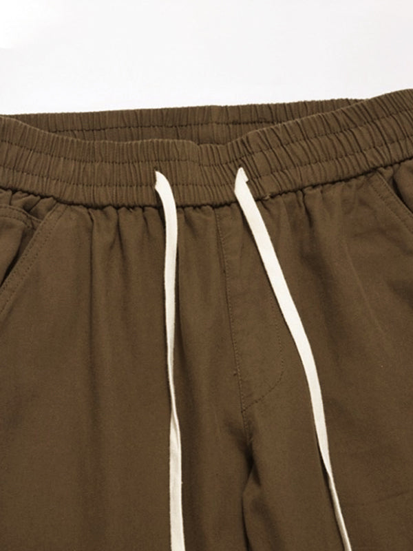 Casual Zipper Decor Cargo Pants