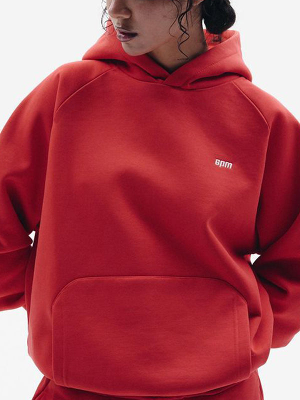 Simple Letter Embroidered Print Oversized Hoodie