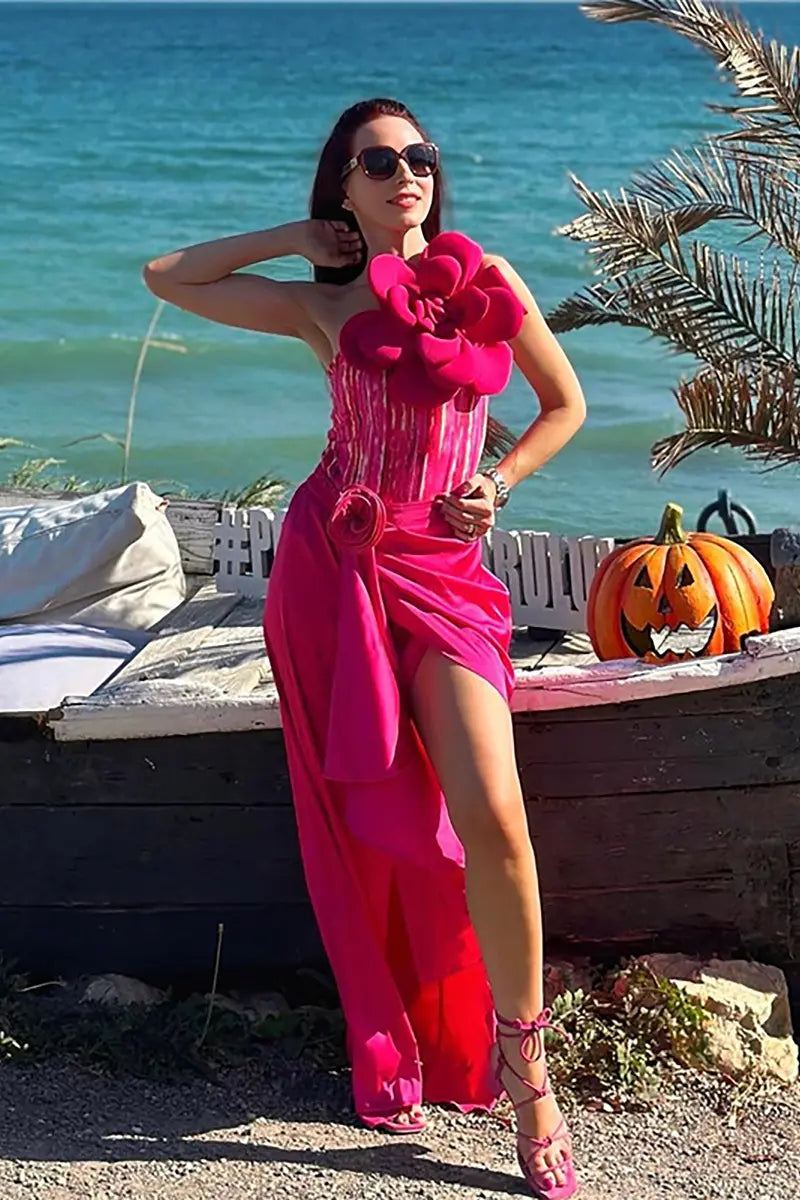 Traje de baño de una pieza con estampado floral en la parte delantera