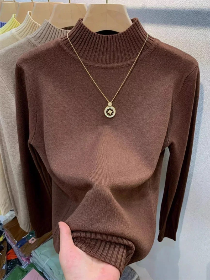 Suéter de cuello alto suave y transpirable para mujer | Ideal para otoño/invierno