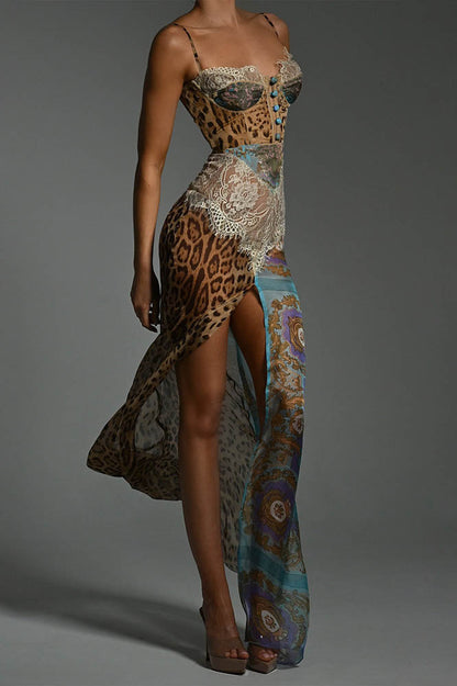 Whispers of the Wild – Waist-Tied Maxi Dres