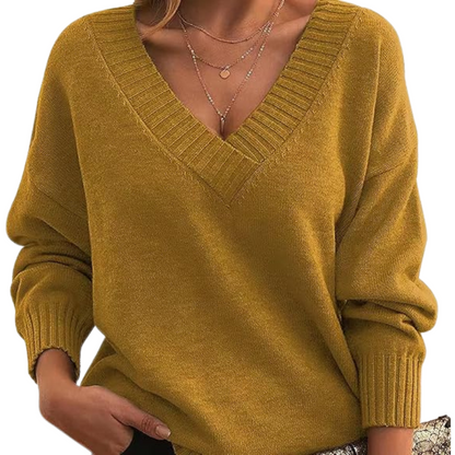 Suéter elegante con cuello en V | Ideal para el día a día