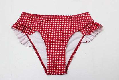 Plaid Split Swimsuit