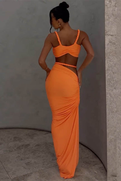 Conjunto de bikini y falda con cuello halter Sea Breeze 