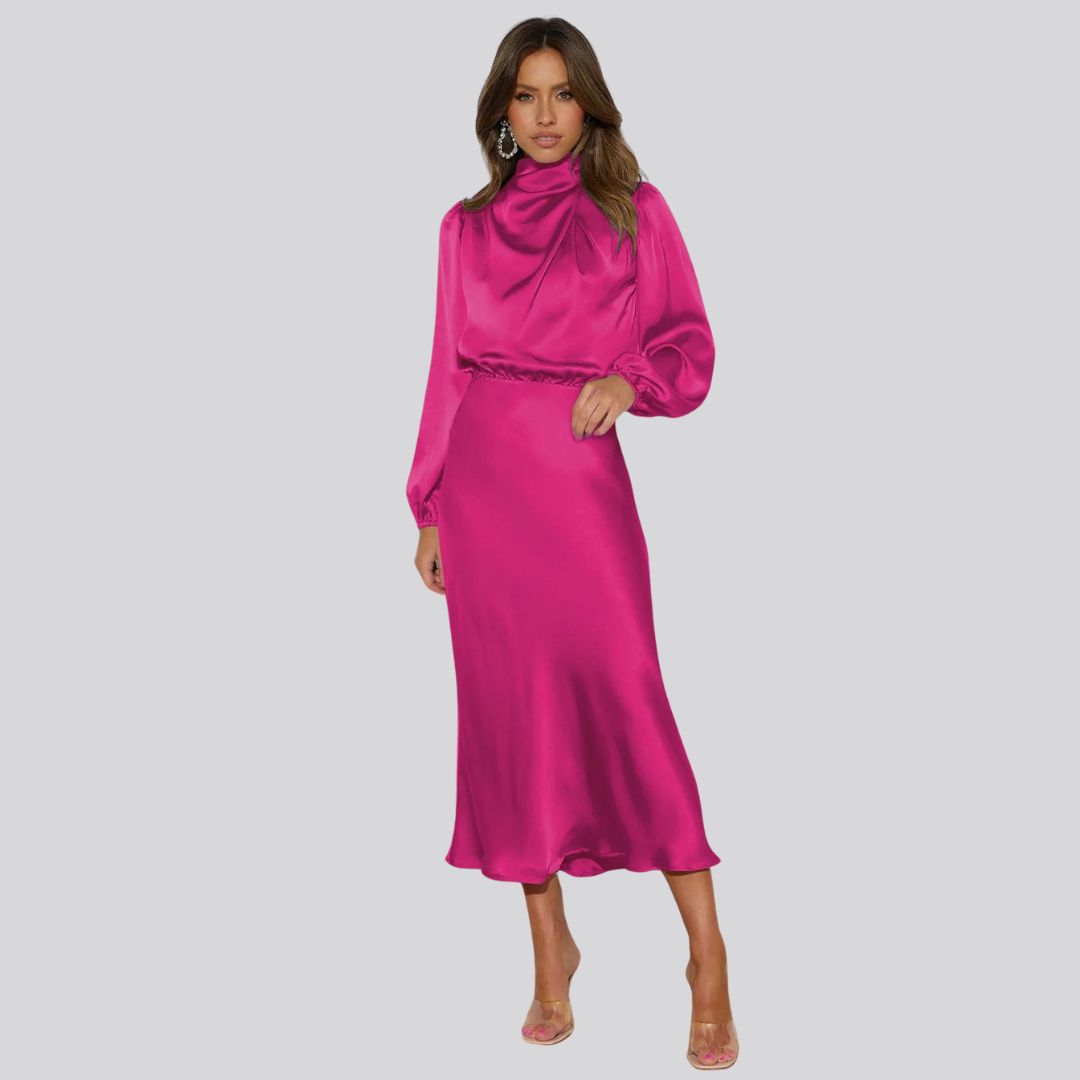 Women's Midi Dress in Longsleeve Design | Ideal for Spring/Summer