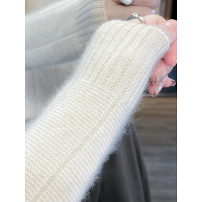 Suéter de cuello alto para mujer, resistente al viento y con forro | Ideal para otoño/invierno