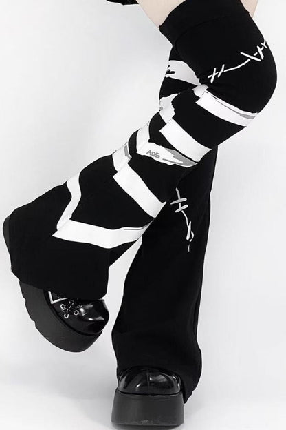 Japanese Y2K Aby Style Bandage Over-Knee Leg Warmers