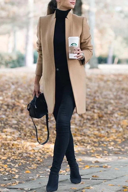 Elegant And Stylish Commuter Stand Collar Coat(6 Colors)