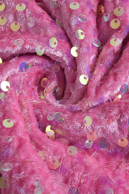 Velvet Sequin Bodycon Mini Skirt