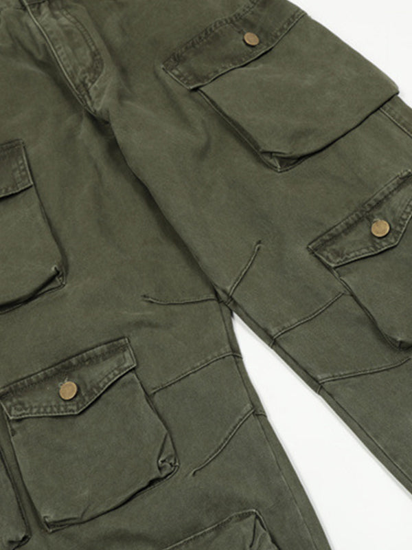 Multi Pockets Vintage Baggy Cargo Jeans