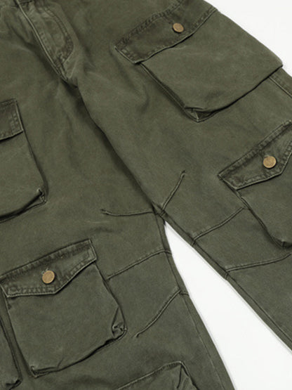 Multi Pockets Vintage Baggy Cargo Jeans