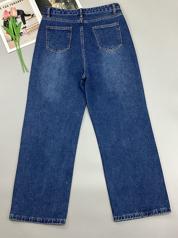 Vintage Blue High Waist Boyfriend Jeans