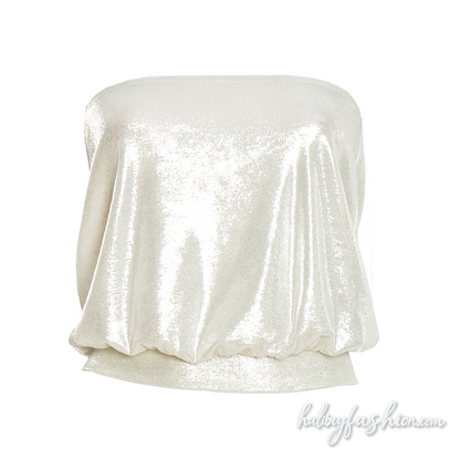 Ruched solid backless tube top
