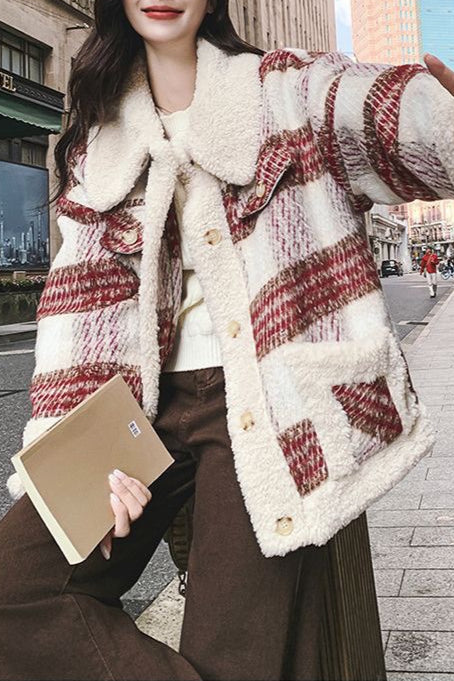 Plaid Sherpa Jacket