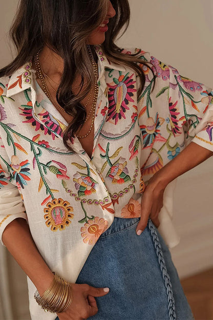 Wanderlust Floral Print Casual Shirt