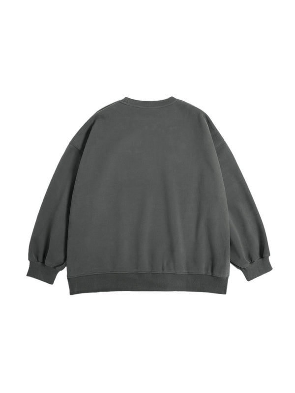 Contrast Color Letter Print Oversized Sweatshirt